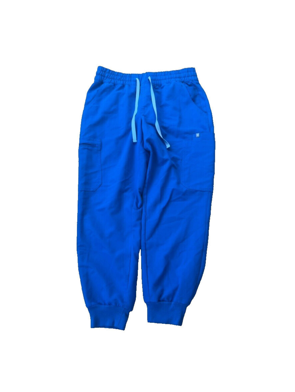 FIGS Jogger Scrub Pants Women's Medium Royal Blue Cargo Petite 30x266